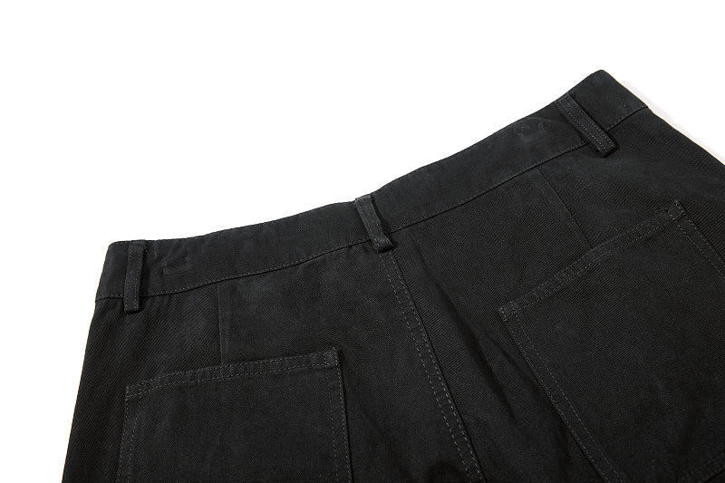 Yiaknis Wide-Leg Cropped Cargo Trousers, Lace-Up Legs, Off White and Black – photo 35