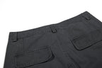 Yiaknis Khaki and Dark Grey Wide-Leg Cargo Trousers with Back Flap Pockets – photo 35