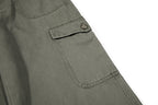 Yiaknis Wide-Leg Cargo Trousers with Button Front, Navy and Grey Green – photo 35