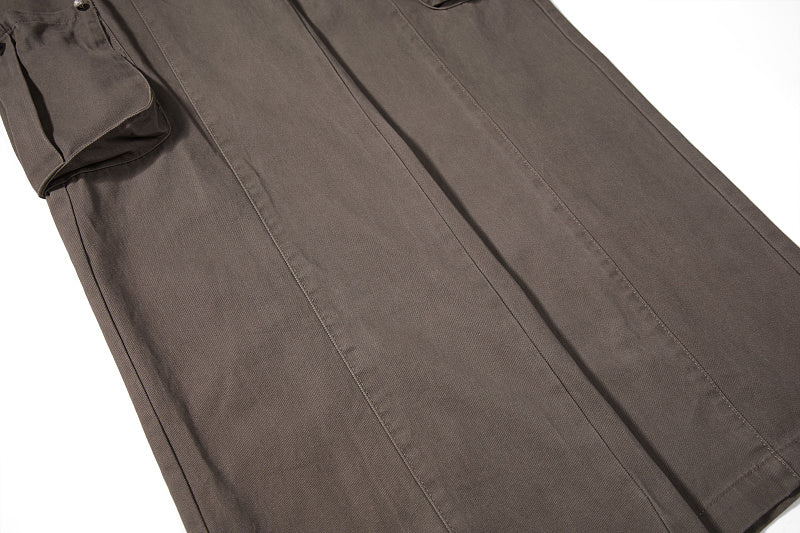 Yiaknis Grey and Brown Wide-Leg Cargo Trousers – photo 36