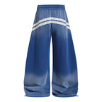 Yiaknis Zip-Up Hoodie and Sweatpants Set, Script Print, Blue and Black – photo 36