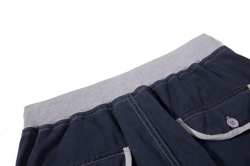 Yiaknis Flared Trousers, Drawstring Waist, Beige and Navy – photo 36