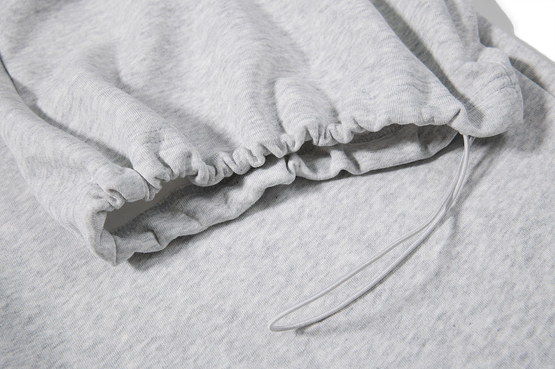 Yiaknis Wide-Leg Sweatpants, Colourful Buttons, Black and Light Grey