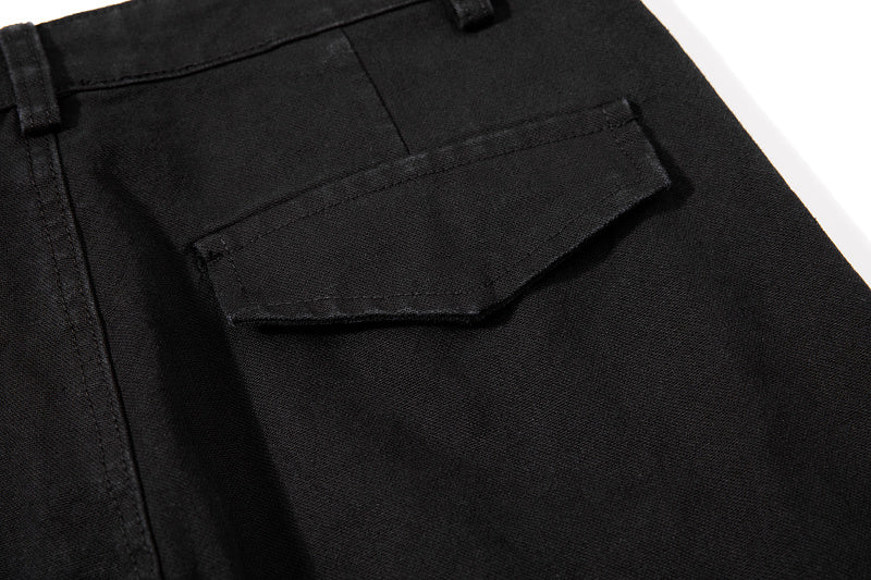 Yiaknis Wide-Leg Trousers with Button Fly and Flap Pockets, Khaki and Black – photo 35