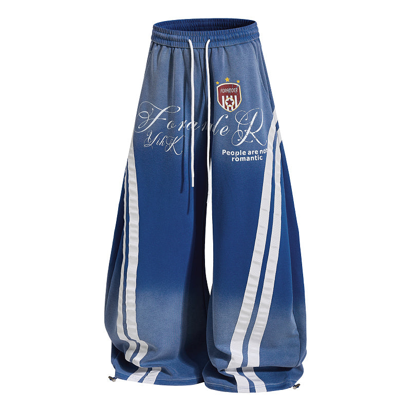 Yiaknis Zip-Up Hoodie and Sweatpants Set, Script Print, Blue and Black – photo 37