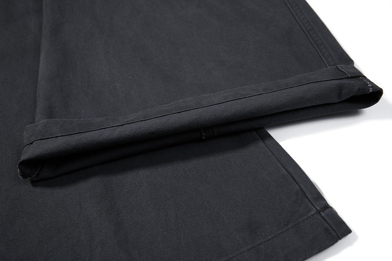 Yiaknis Wide-Leg Trousers with Diagonal Leg Seams, Navy and Dark Grey – photo 37