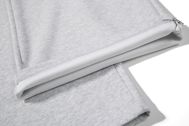 Yiaknis Wide-Leg Sweatpants, Colourful Buttons, Black and Light Grey