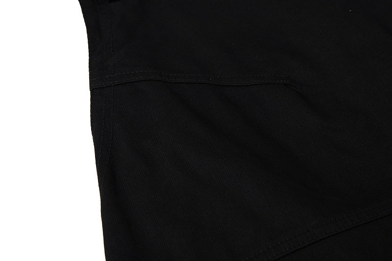 Yiaknis Wide-Leg Overalls, Floral Bib Trim, Army Green and Black