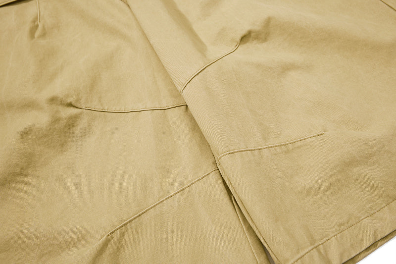 Yiaknis Wide-Leg Cropped Cargo Trousers, Button Fly, Green and Khaki – photo 37
