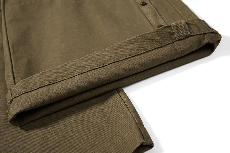 Yiaknis Wide-Leg Cargo Trousers, Pocket Straps, Dark Green and Khaki – photo 37