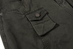 Yiaknis Wide-Leg Cargo Trousers, D-Ring Pockets, Black and Dark Green – photo 37