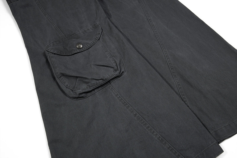 Yiaknis Khaki and Dark Grey Wide-Leg Cargo Trousers with Back Flap Pockets – photo 37