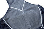 Yiaknis Wide-Leg Denim Overalls, Bib and Cargo Pockets, Dark Blue and Black – photo 38