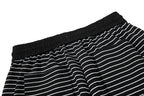 Yiaknis Striped Wide-Leg Trousers, Letter Print, Black and White Stripes – photo 38