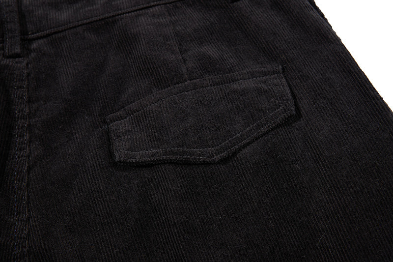 Yiaknis Corduroy Overalls with Adjustable Straps - Army Green, Black