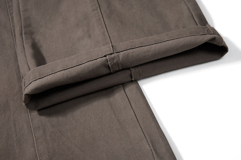 Yiaknis Grey and Brown Wide-Leg Cargo Trousers – photo 38