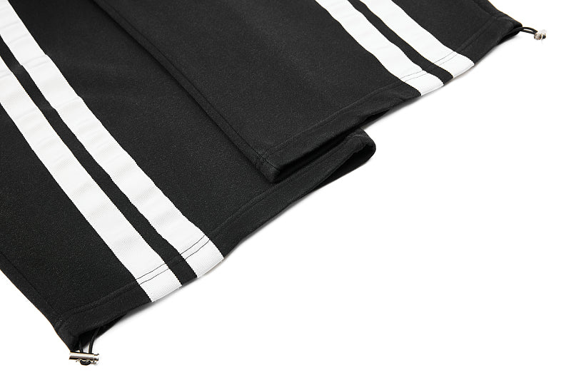 Yiaknis Wide-Leg Trousers, Side Stripes, Blue and Black – photo 38