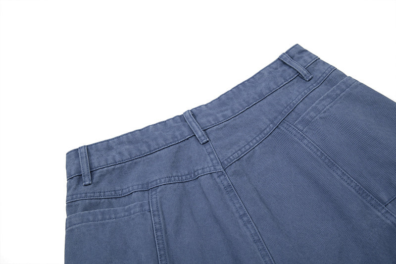 Yiaknis Wide-Leg Cargo Trousers with Mesh Pocket, Dark Grey and Blue – photo 38