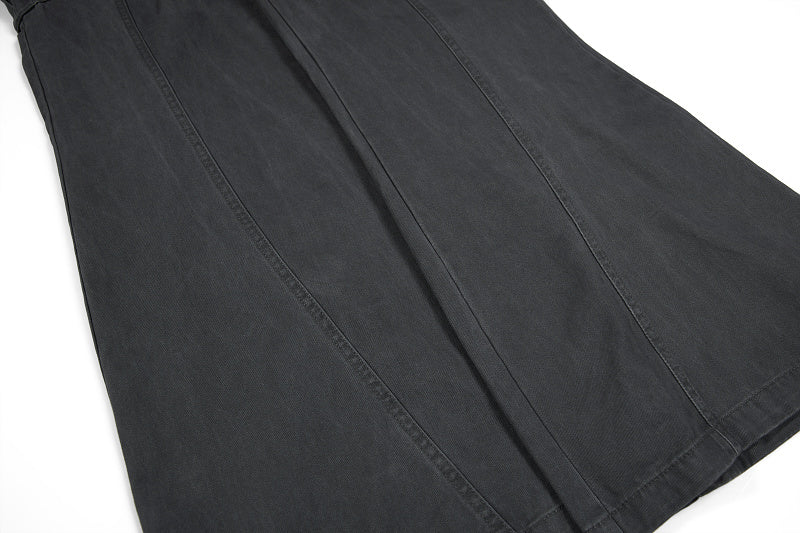 Yiaknis Khaki and Dark Grey Wide-Leg Cargo Trousers with Back Flap Pockets – photo 38