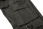 Yiaknis Wide-Leg Cargo Trousers, D-Ring Pockets, Black and Dark Green – photo 38