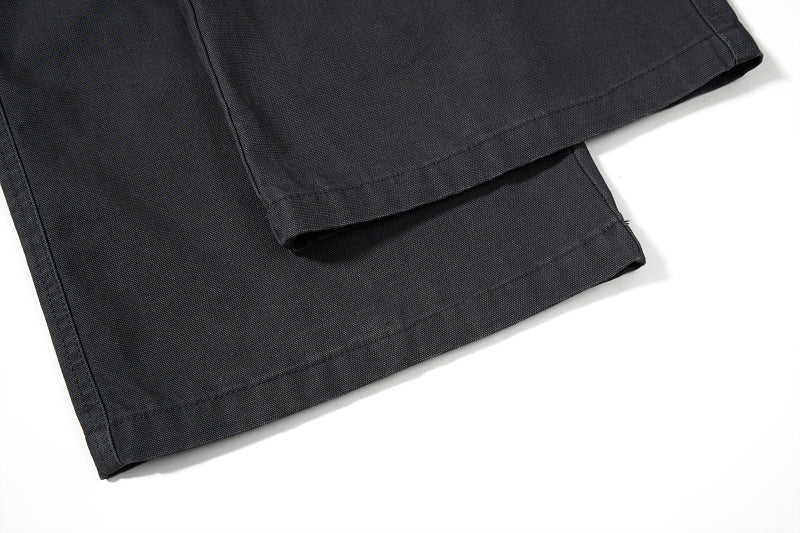Yiaknis Khaki and Dark Grey Wide-Leg Cargo Trousers with Elastic Back Waist – photo 38