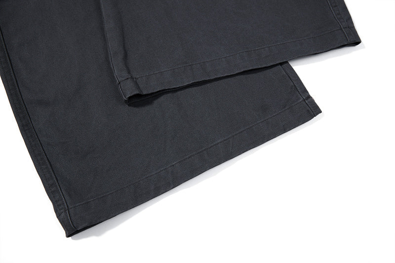 Yiaknis Wide-Leg Trousers with Diagonal Leg Seams, Navy and Dark Grey – photo 38
