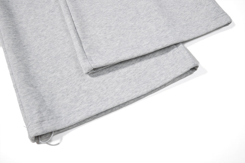 Yiaknis Wide-Leg Sweatpants, Colourful Buttons, Black and Light Grey