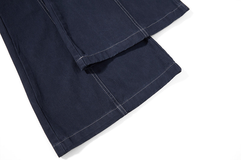 Yiaknis Flared Trousers, Drawstring Waist, Beige and Navy – photo 39