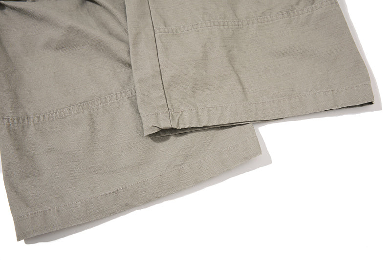 Yiaknis Wide-Leg Overalls with Zip Pockets - Grey Green, Light Beige