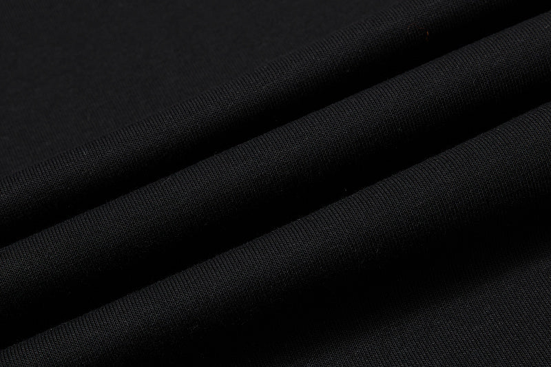 Yiaknis Wide-Leg Sweatpants, Red Side Stripes, Light Grey and Black