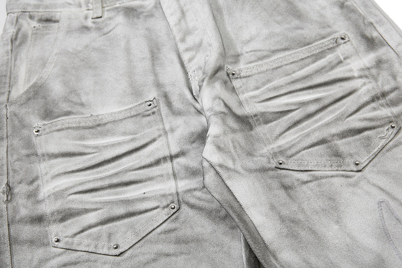 Yiaknis Flared Trousers with Washed Finish, Black and Light Grey – photo 40