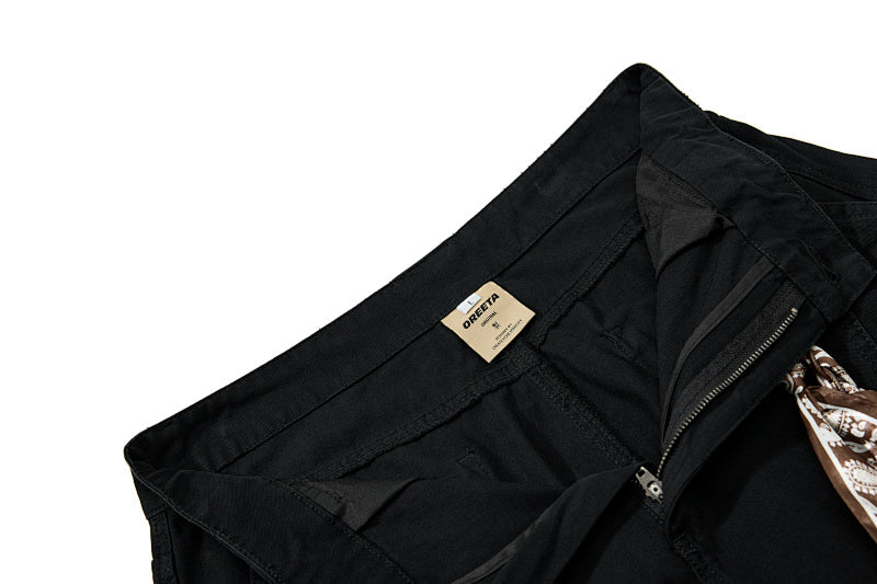 Yiaknis Wide-Leg Cargo Trousers, Snap Pockets, Dark Green and Black – photo 40