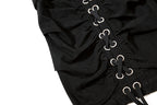 Yiaknis Wide-Leg Cropped Cargo Trousers, Lace-Up Legs, Off White and Black – photo 40