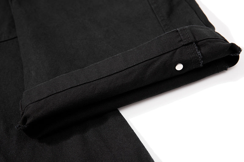 Yiaknis Wide-Leg Trousers with Button Fly and Flap Pockets, Khaki and Black – photo 40
