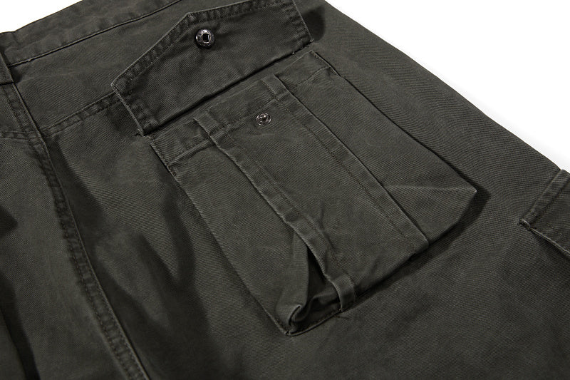 Yiaknis Wide-Leg Cargo Trousers, D-Ring Pockets, Black and Dark Green – photo 41