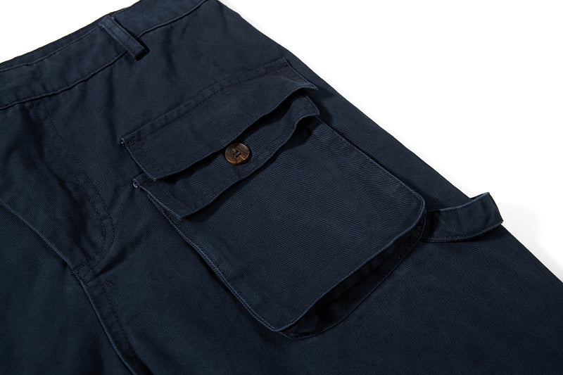 Yiaknis Wide-Leg Cargo Trousers, Thigh Pocket, Dark Green and Navy – photo 41