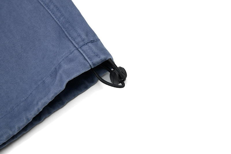 Yiaknis Wide-Leg Cargo Trousers with Mesh Pocket, Dark Grey and Blue – photo 42