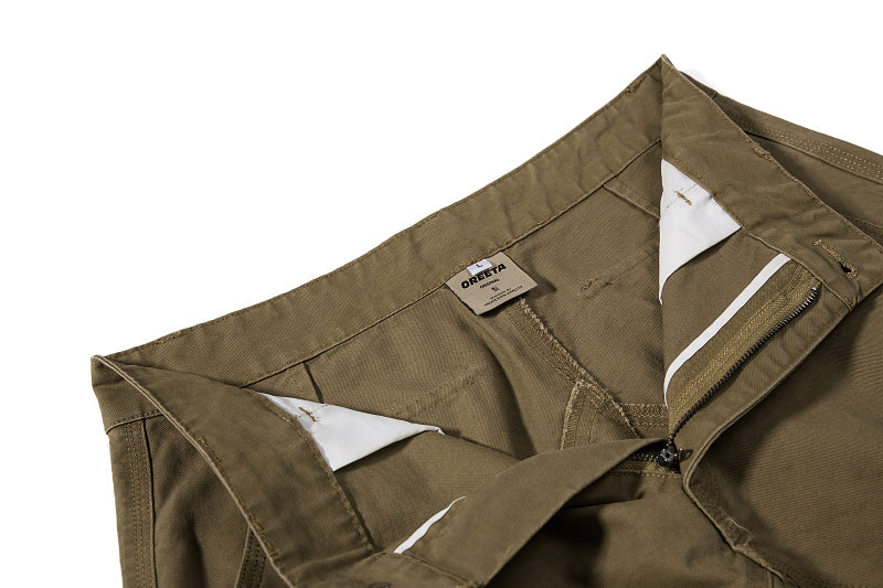 Yiaknis Wide-Leg Cargo Trousers, Pocket Straps, Dark Green and Khaki – photo 43