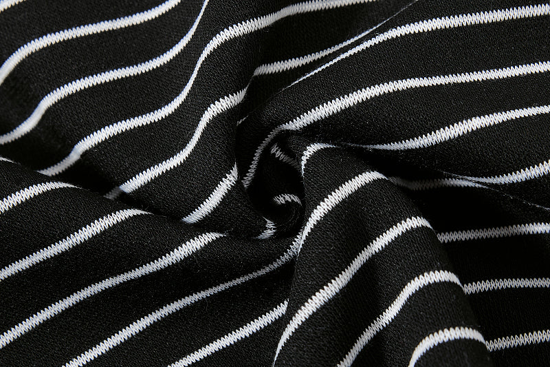 Yiaknis Striped Wide-Leg Trousers, Letter Print, Black and White Stripes – photo 43