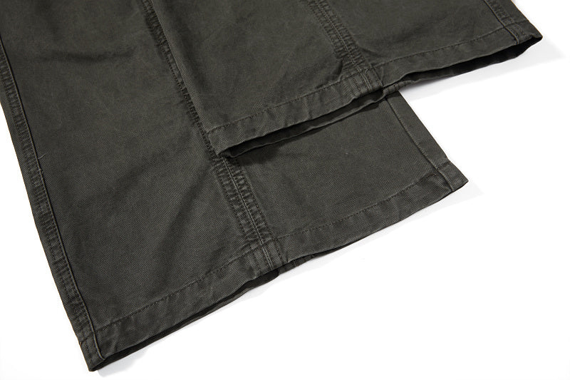 Yiaknis Wide-Leg Cargo Trousers, D-Ring Pockets, Black and Dark Green – photo 44