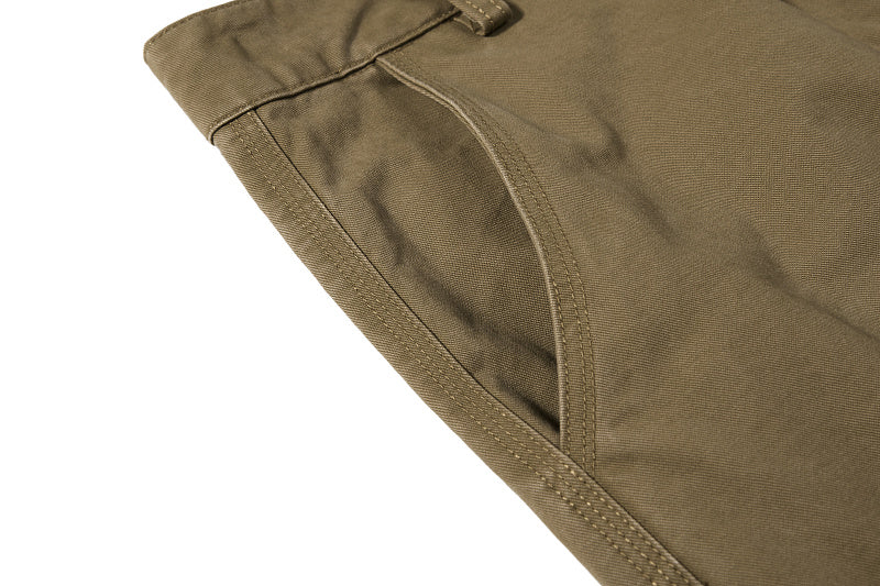 Yiaknis Wide-Leg Cargo Trousers, Pocket Straps, Dark Green and Khaki – photo 44