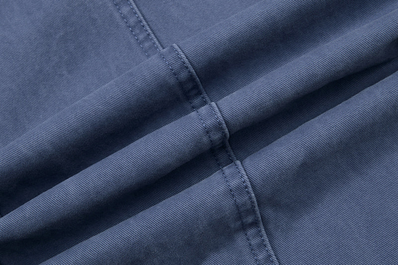 Yiaknis Wide-Leg Cargo Trousers with Mesh Pocket, Dark Grey and Blue – photo 45