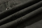 Yiaknis Wide-Leg Cargo Trousers, D-Ring Pockets, Black and Dark Green – photo 46