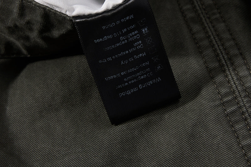 Yiaknis Wide-Leg Cargo Trousers, D-Ring Pockets, Black and Dark Green – photo 50