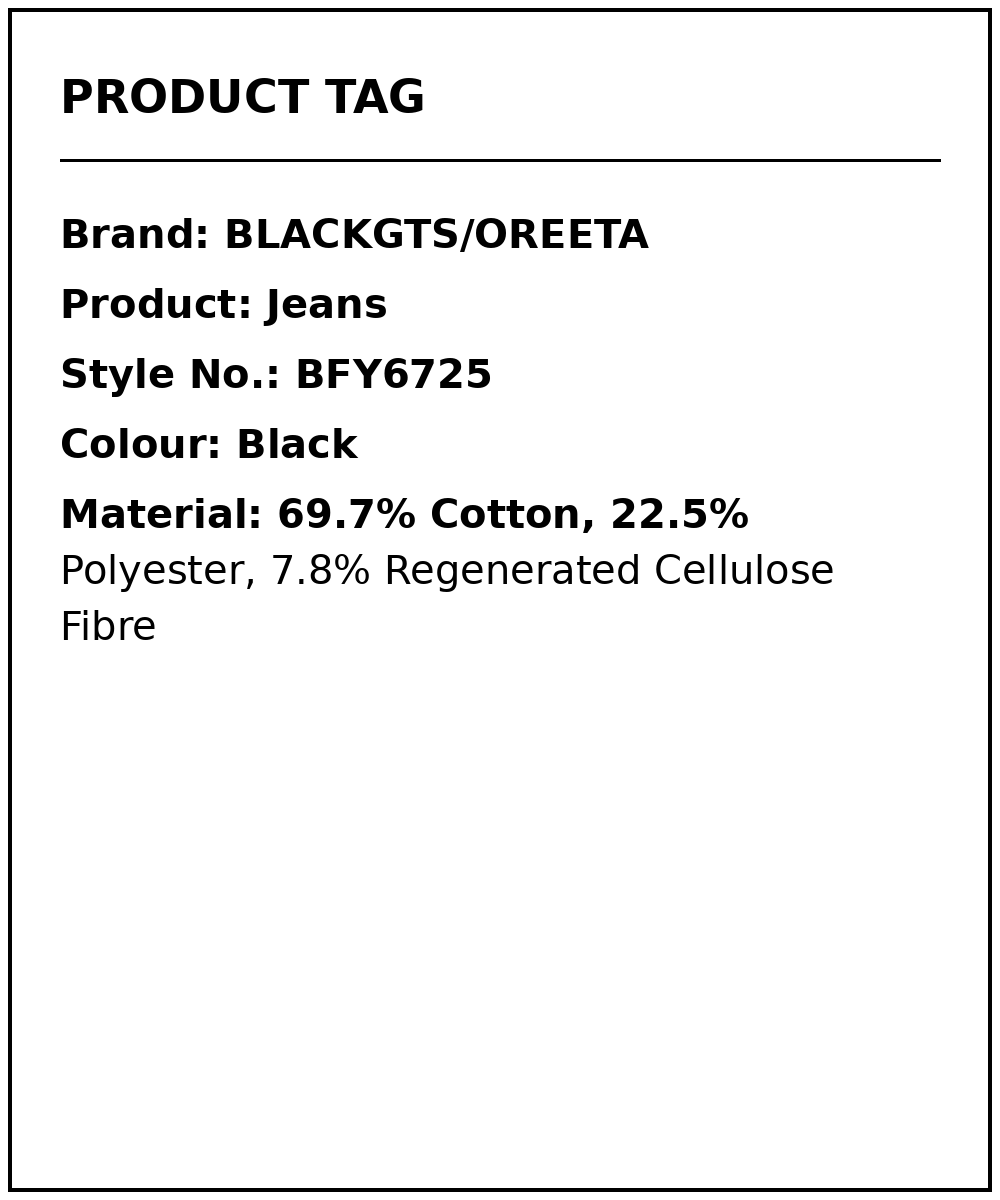 Yiaknis Black Washed Flared Jeans with Snake-Print Belt