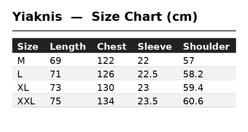 Yiaknis Men's Black Short-Sleeve Top, Camouflage Panel and 23 Print – size chart