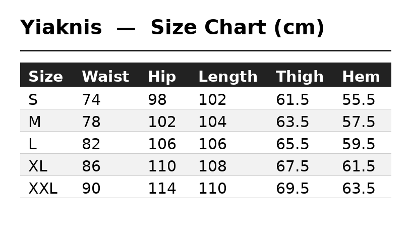 Yiaknis Wide-Leg Trousers, Belt and D-Ring Buckle, Off-White and Black – size chart