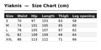 Yiaknis Wide-Leg Cargo Trousers, Pocket Straps, Dark Green and Khaki – size chart