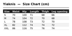 Yiaknis Camouflage Wide-Leg Cargo Capri Pants – size chart