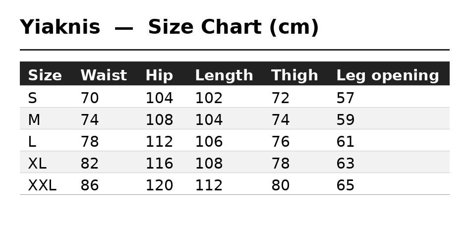 Yiaknis Wide-Leg Cargo Trousers, Snap Pockets, Dark Green and Black – size chart